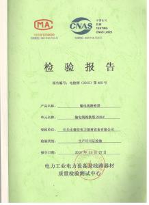 產(chǎn)品檢驗報告