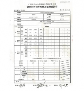 產(chǎn)品檢驗報告